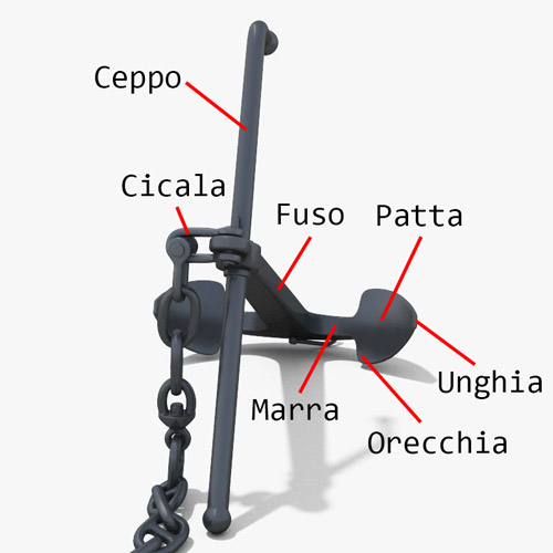 Parti delle ancore e ancora ammiragliato