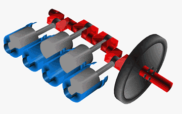 Albero a gomiti del motore