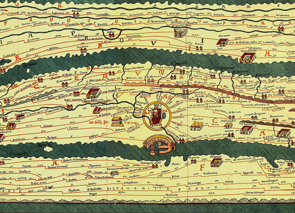 La Tabula Peutingeriana è una delle primissime carte geografiche