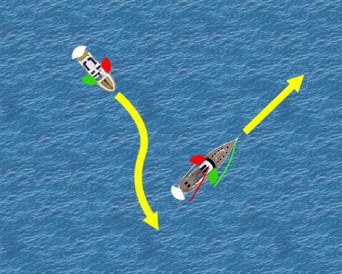 Navi a motore lasciano precedenza a navi a vela