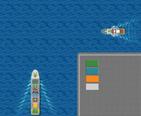 Nave che risponde al segnale precedente